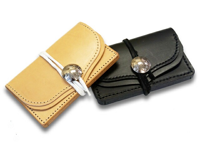 全2色【FIRST ARROW's/ファーストアローズ】「Business Card Case with 5 Cent  Concho/5セントコンチョ付き名刺ケース」(L-027)(ネイティブ/インディアン/ハンドメイド/財布/アメカジ/ハーレー/アクセサリー/プレゼント/WOLF 