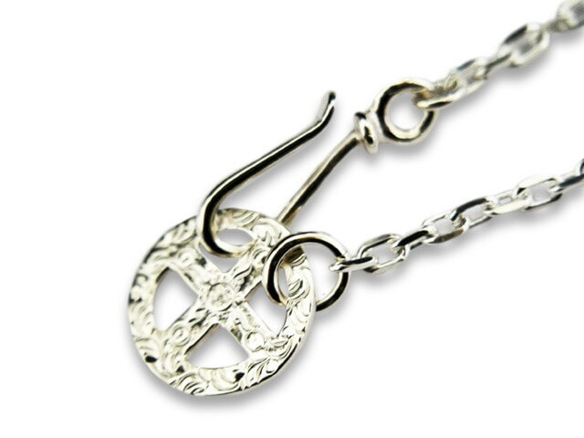 【FIRST ARROW's/ファーストアローズ】「Small Necklace Chain with Medicine  Wheel/メディスンホイール付きスモールネックレスチェーン」(O-063+P234B/50cm),  (ネイティブ/インディアン/アメカジ/ハーレー/アクセサリー/WOLF