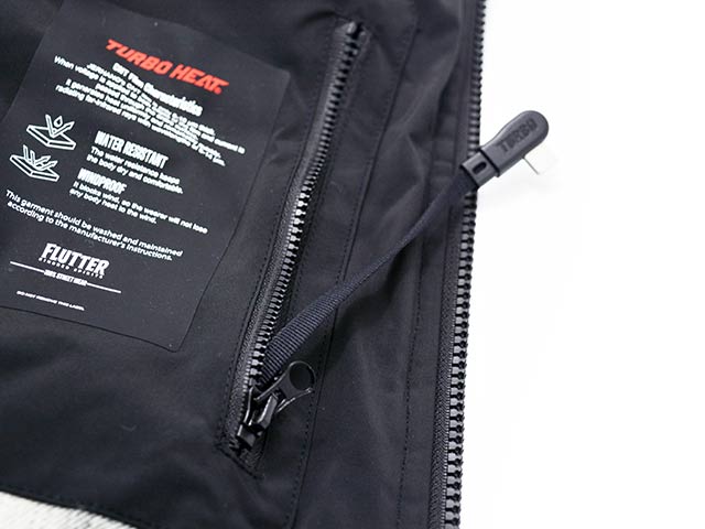 FLUTTER 電熱キルティングベスト ブラック 全2色【FLUTTER/フラッター】2025AW「TURBO HEAT Quilting Puff Vest