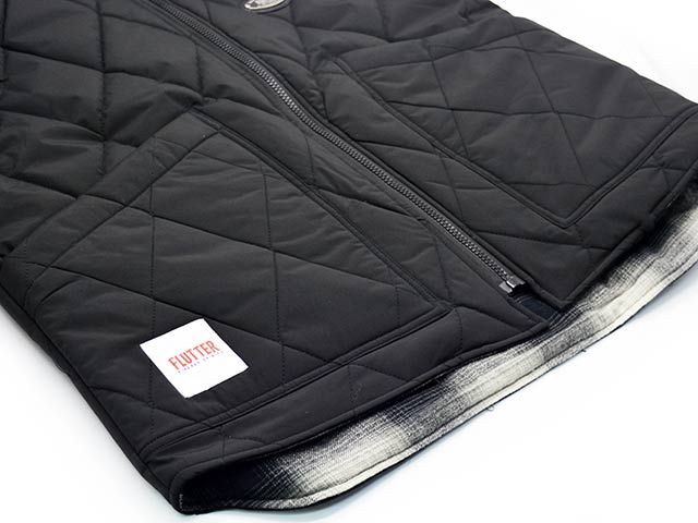 FLUTTER 電熱キルティングベスト ブラック 全2色【FLUTTER/フラッター】2025AW「TURBO HEAT Quilting Puff Vest