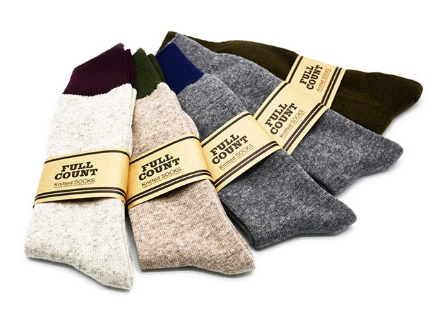 ワールドカップ 1990 ソックス マフラー (ウール100%)セット 全5色【FULLCOUNT/フルカウント】2026AW「Wool Cashmere Military