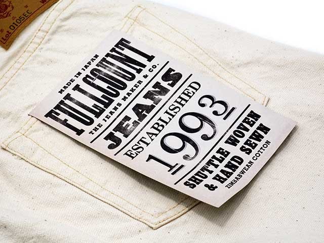 FULLCOUNT/フルカウント】「Wide Straight Denim Pants”Ecru Selvedge