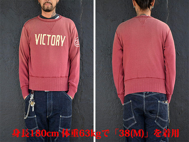 【FULLCOUNT/フルカウント】2022AW「Double V Set in Sleeve Mother Cotton Sweat”30th  Annual Special  Aging”/ダブルVセットインスリーブマザーコットンスウェット”30周年記念エイジング”」(3757)(アメカジ/ミリタリ...