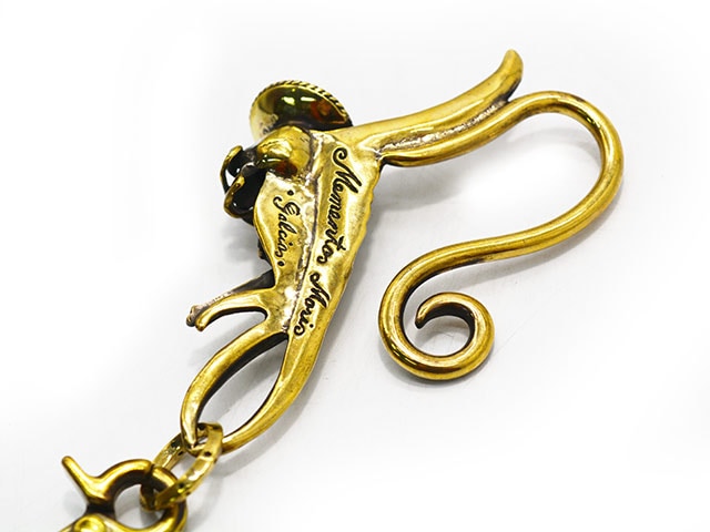 galcia/ガルシア】「Swallow Skull Brass Key Holder Hook/スワロー