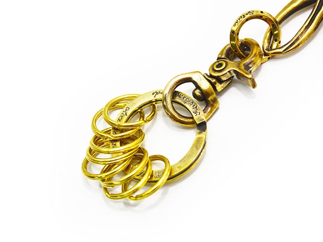 galcia/ガルシア】「Swallow Skull Brass Key Holder Hook/スワロー