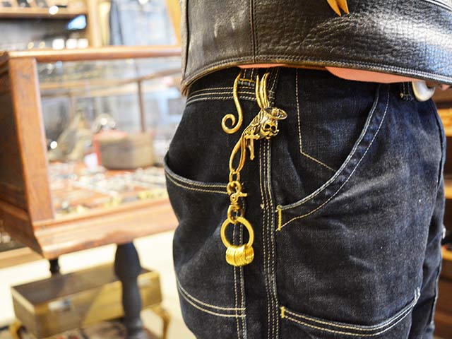 galcia/ガルシア】「Swallow Skull Brass Key Holder Hook/スワロー