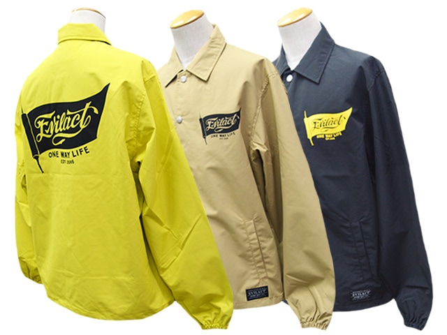 全3色【EVILACT/イーブルアクト】2026AW「FLAG 2LAYER COACH JACKET