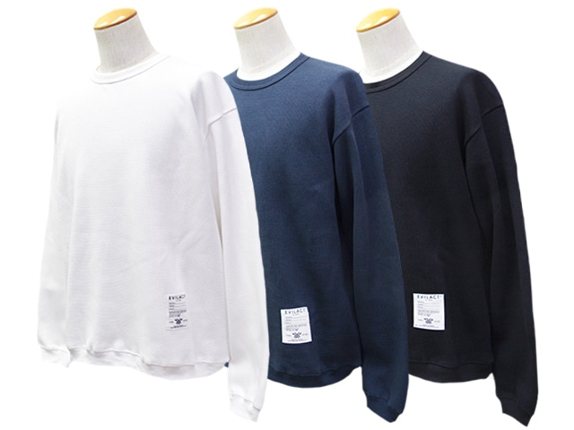 全3色【EVILACT/イーブルアクト】2026AW「Waffle L/S Tee/ワッフル