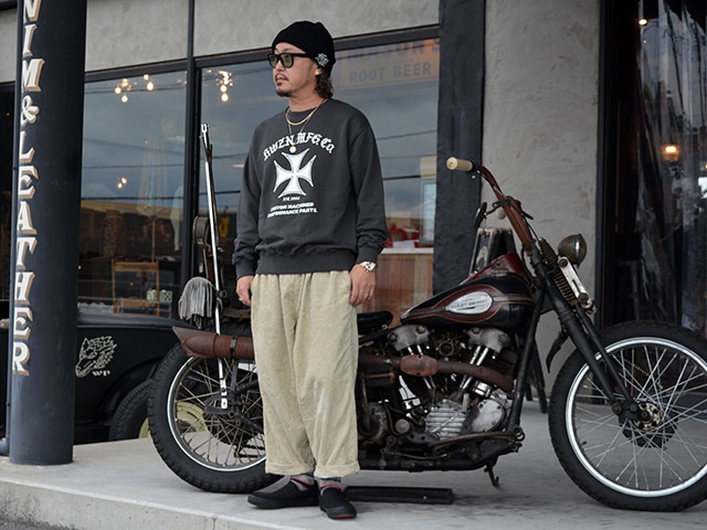 全2色【HWZN BROSS/ハウゼンブロス】2025AW「Iron Cross Crew Neck