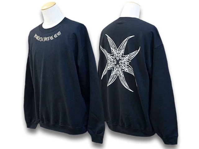 【HWZN BROSS/ハウゼンブロス】2023SS「Eight Legged Cross Pinstripe  Sweat/エイトレッグドクロスピンストライプスウェット」(ウルフパック)-WOLF PACK