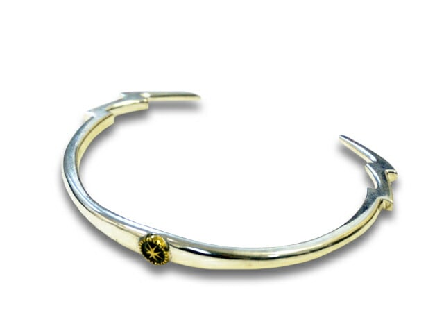 【HWZN BROSS/ハウゼンブロス】「Thunder  Bangle/サンダーバングル」(Silver925×Brass)(ホイールズアパレル/アメカジ/ハーレー/ホットロッド/WOLF  PACK/ウルフパック/アクセサリー/プレゼント)-WOLF PACK