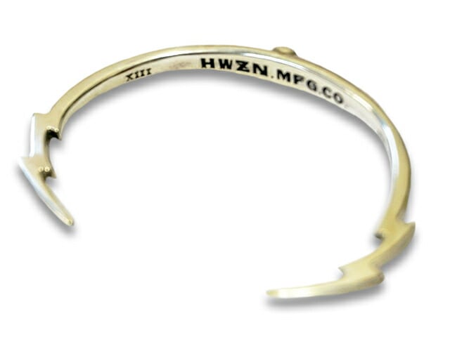 【HWZN BROSS/ハウゼンブロス】「Thunder  Bangle/サンダーバングル」(Silver925×Brass)(ホイールズアパレル/アメカジ/ハーレー/ホットロッド/WOLF  PACK/ウルフパック/アクセサリー/プレゼント)-WOLF PACK