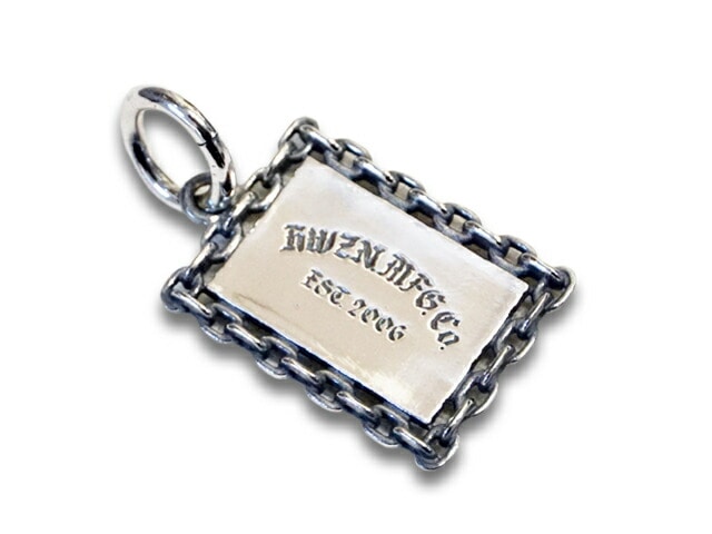 【HWZN BROSS/ハウゼンブロス】「Chain Plate Flame Pendant  Top/チェーンプレートフレームペンダントトップ」(Silver925), (ホイールズアパレル/アメカジ/ハーレー/ホットロッド/WOLF  PACK/ウルフパック/アクセサリー/プレゼント)-WOLF 