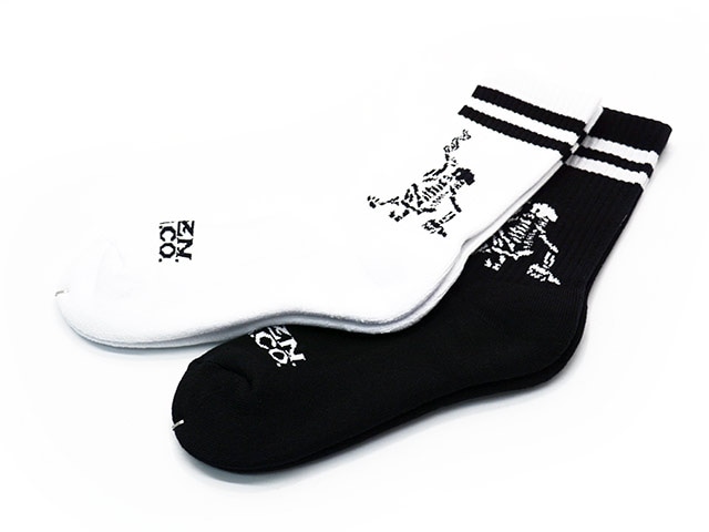 全2色【HWZN BROSS/ハウゼンブロス】2026SS「Skelton Army Middle Sox
