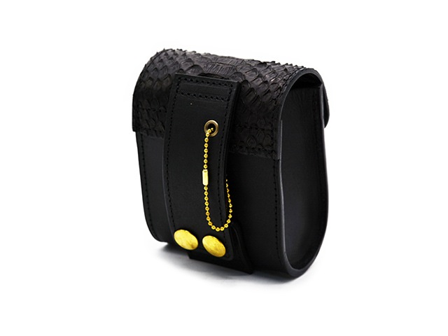 HWZN BROSS/ハウゼンブロス】「Diamond Python Leather Belt Pouch