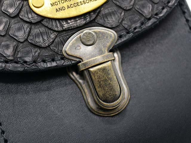 HWZN BROSS/ハウゼンブロス】「Diamond Python Leather Belt Pouch