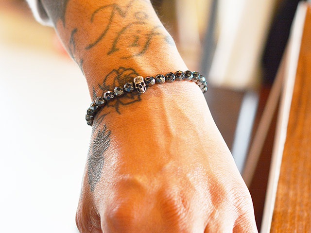 【MAD CULT/マッドカルト】「Fucking BABY Stone Bracelet”Cut  Hematite”/ファッキングベイビーストーンブレスレット”カットヘマタイト”」(SB-16)(Silver925/アクセサリー/バイカー/ハーレー/ホットロッド/アメカジ/WOLF 