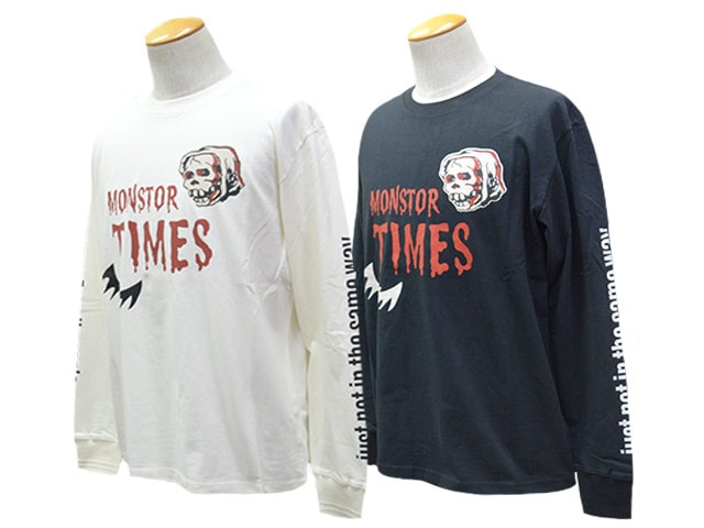 全2色【MONSTOR TIMES/モンストアタイムズ】2026AW「BAT&SKULL L/S Tee