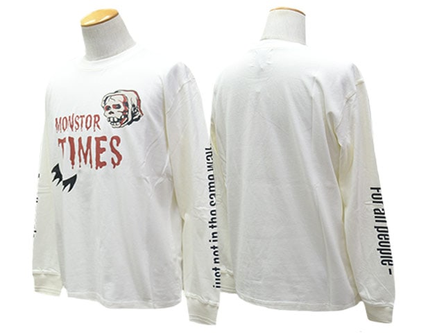 全2色【MONSTOR TIMES/モンストアタイムズ】2026AW「BAT&SKULL L/S Tee