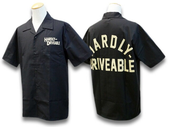 【HARDLY-DRIVEABLE/ハードリードライバブル】「S/S Work Shirts/ショートスリーブワークシャツ」,  (ホイールズアパレル/アメカジ/ホットロッド/ハーレー/バイク/WOLF PACK/ウルフパック)-WOLF PACK