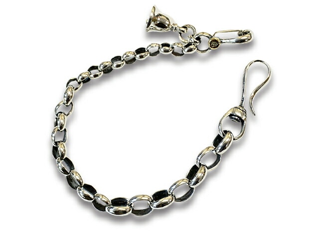 【SHAFT SILVER WORKS/シャフトシルバーワークス】「Whip Smooth Links with Medium Bell Wallet  Chain/ウィップスムースリンクスウィズミディアムベルウォレットチェーン」(アクセサリー/プレゼント/アメカジ/ハーレー/ホットロッド/ウルフパッ...