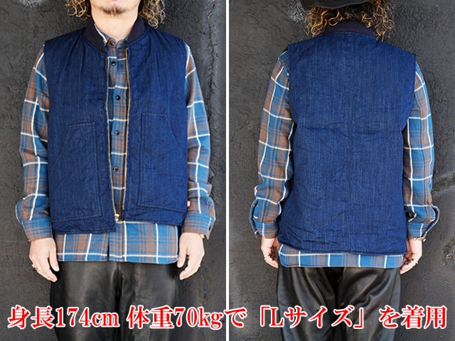 TUF-NUT/タフナッツ】「10.5oz Denim Work Vest/10.5ozデニムワーク