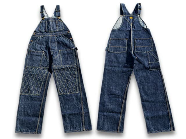 【TROPHY CLOTHING/トロフィークロージング】「Double Knee Carpenter Overalls”Dirt  Denim”/ダブルニーカーペンターオーバーオール”ダートデニム”」(1603W)(アメカジ/ハーレー/ホットロッド/東京インディアンズ/WOLF  