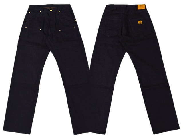 TROPHY CLOTHING ダブルニーデニムパンツ　ブラック TROPHY CLOTHING/トロフィークロージング】「W Knee Standard Blackie