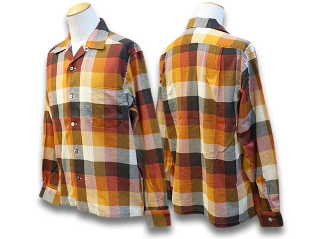 全2色【TROPHY CLOTHING/トロフィークロージング】2023SS「Town Craft Check L/S  Shirts/タウンクラフトチェックロングスリーブシャツ」(TR23SS-403)(アメカジ/東京インディアンズ/ホットロッド/WOLF  PACK/ウルフパック)-WOLF