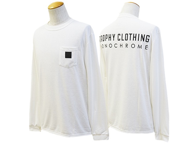 全3色【TROPHY CLOTHING/トロフィークロージング】2024SS「Monochrome Logo RD L/S  Tee/モノクロームロゴRDロングスリーブTee」(TR24SS-201)-WOLF PACK