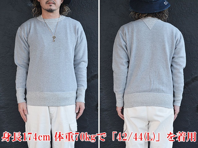 Two Moon 928 両V トレーナー 40/42 グレー TAKEOFF