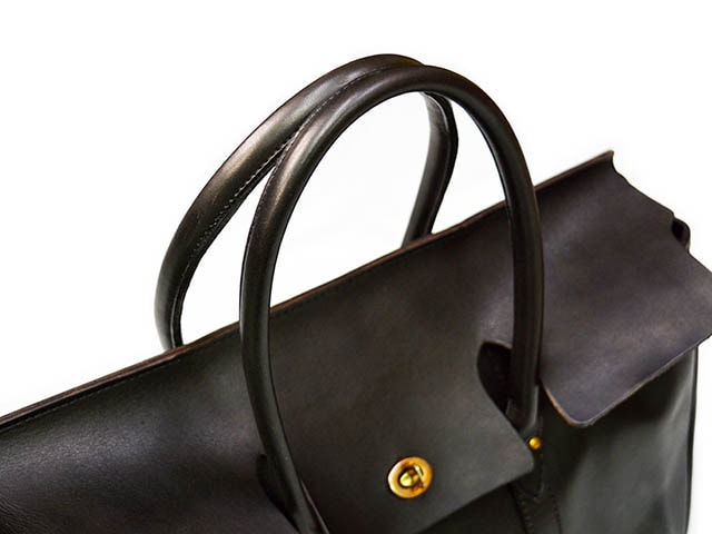 全2色【vasco/ヴァスコ】「Leather Saddle Tote Bag/レザーサドル