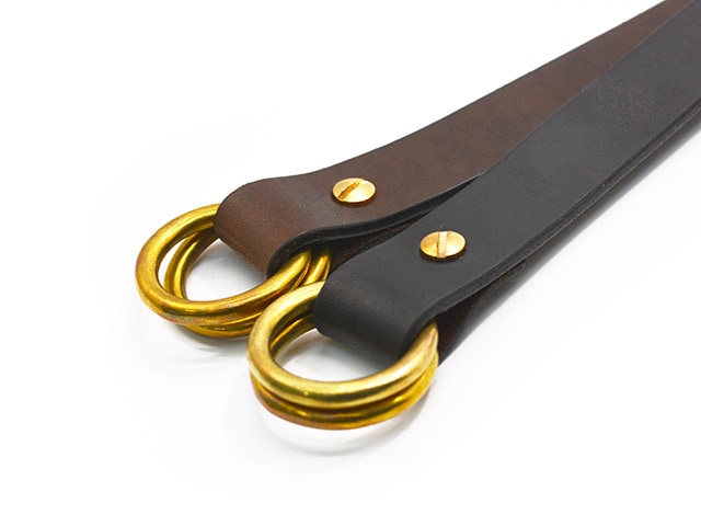 全2色【vasco/ヴァスコ】「Leather Ring Belt”Narrow”/レザーリング