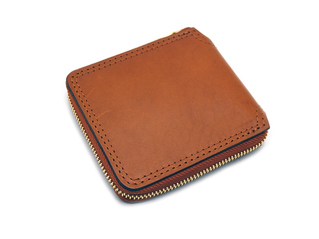 全3色【vasco/ヴァスコ】「Leather Voyage Round Zip Short Wallet