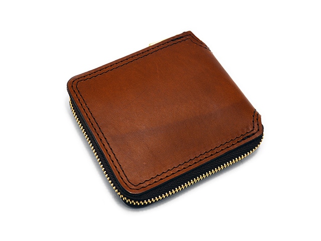 全3色【vasco/ヴァスコ】「Leather Voyage Round Zip Short Wallet