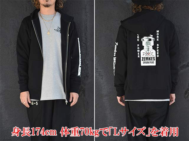 ZEMKE'S WHEELS WEAR/ゼムケズホイールズウエア】「Full Zip Parka