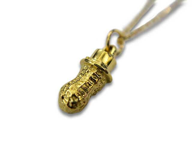 【Peanuts&Co/ピーナッツカンパニー】「Small Peanuts Pendant Top with Diamond＆Necklace  Chain/ダイアモンド入りスモールピーナッツペンダントトップ＆ネックレスチェーン」(K10