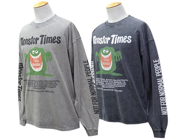 the monsters 3点 全2色【MONSTOR TIMES/モンストアタイムズ】2025AW「I'm a MONSTOR L/S
