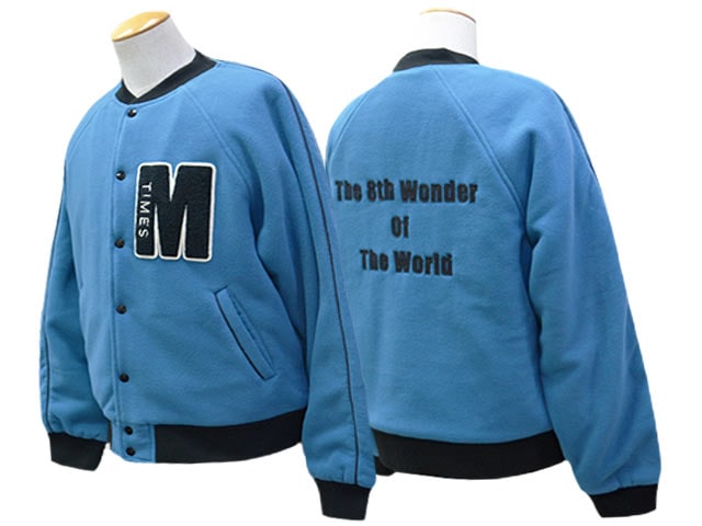 ☆新品☆ コードナンバーエイト【M】スタジャン 牛革 × ウール 黒 × 青 BACK NUMBER スタジャン 「BACK NUMBER」「THERMOLITE＆#174;」中綿