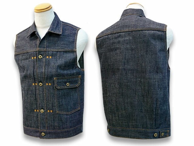 全2色【RED TAiL/レッドテイル】「Cross Denim Vest”4th”/クロス