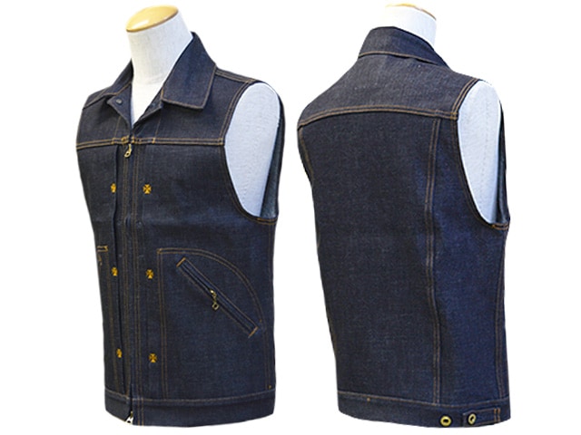 ViSE REDTAiL バイス レッドテイル Cross Denim Vest