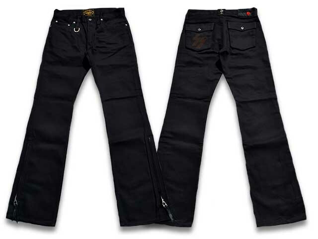 【SKULL FLIGHT/スカルフライト】「SS Pants Type2 Boots Cut”Hard  Pique”/SSパンツタイプ2ブーツカット”ハードピケ”」, (CALIFORNIA LINE/カリフォルニアライン/ハーレー/バイク)-WOLF  PACK