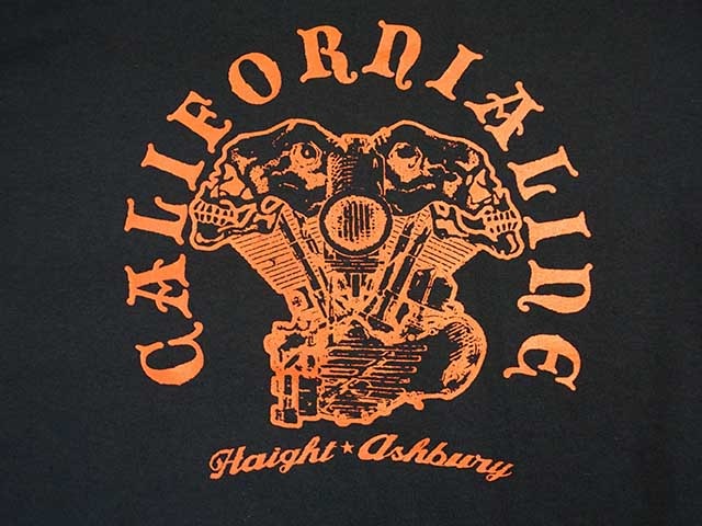 全2色【SKULL FLIGHT/スカルフライト】2022SS「Crew Neck Long Sleeve Tee”CALIFORNIA  LINE”/クルーネックロングスリーブTee”カリフォルニアライン”」, (CALIFORNIA