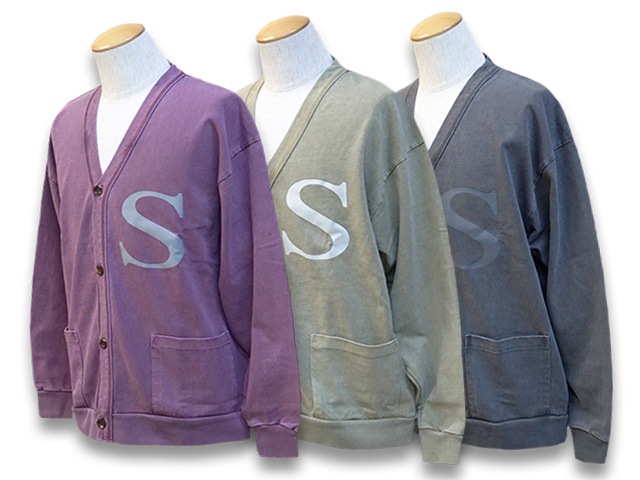 全3色【Sugar＆Co./シュガーアンドコー】2023SS「Washable Max  Cardigan/ウォッシャブルマックスカーディガン」(SGR-CRD02)(デニム/ジーンズ/インディゴ/アメカジ/ハーレー/ホットロッド/ミリタリー/WOLF  PACK/ウルフパック)-WOLF PACK