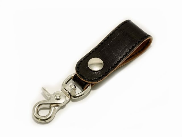 【TISS CUSTOM LEATHERS/ティスカスタムレザーズ】「Teacore Strap Key Holder”Large  Stitch”/茶芯ストラップキーホルダー”ラージステッチ”」,  (ハーレー/バイカー/アメカジ/レザークラフト/ホットロッド/プレゼント/財布/WOLF