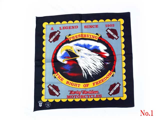 全2柄「90's H-D Vintage Bandana/90's H-Dヴィンテージバンダナ