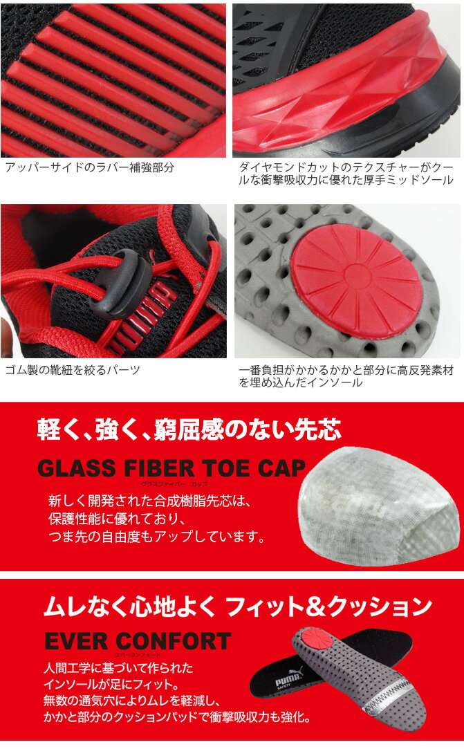 安全靴 プーマ ヒューズモーション PUMA FuseMotion2.0 No.64.226.0 No.64.230.0 作業服・安全靴の通販  ワークカンパニー本店