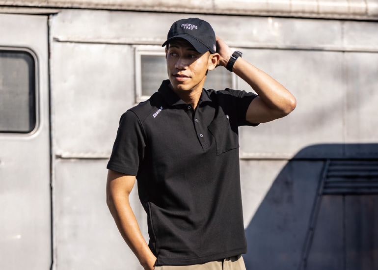 ディッキーズ Dickies D-6117 T/C鬼鹿の子 半袖ポロ 接触冷感 UVカット