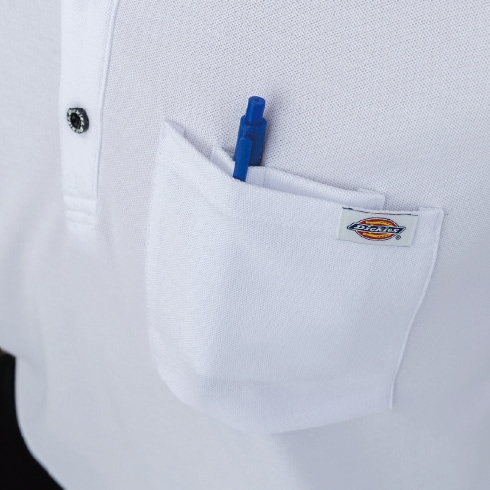 ディッキーズ Dickies D-6118 T/C鬼鹿の子 長袖ポロ 接触冷感 UVカット 高