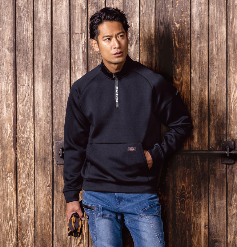ディッキーズ Dickies D-731 シルキーエア ハーフジップ ニットウェア